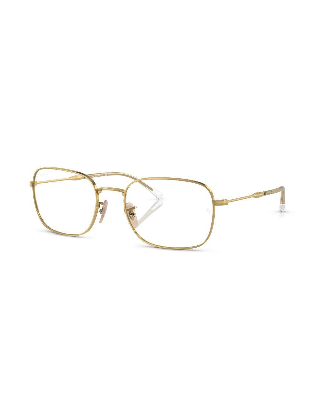 RAY BAN Square-frame Optical Glasses In Gold Product Image