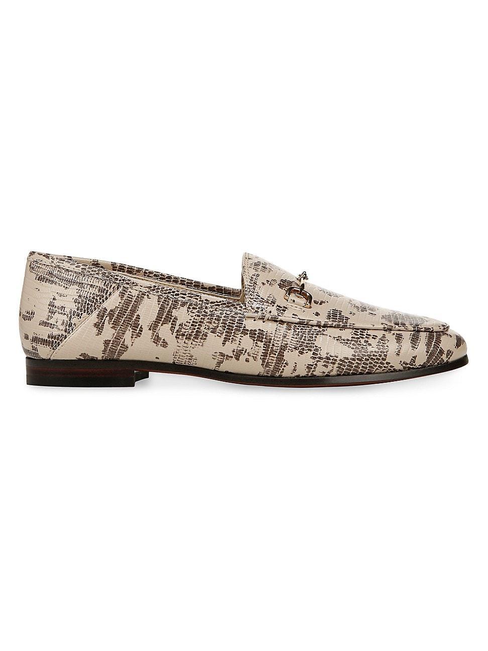 Womens Loraine Printed Embossed Leather Loafers Product Image