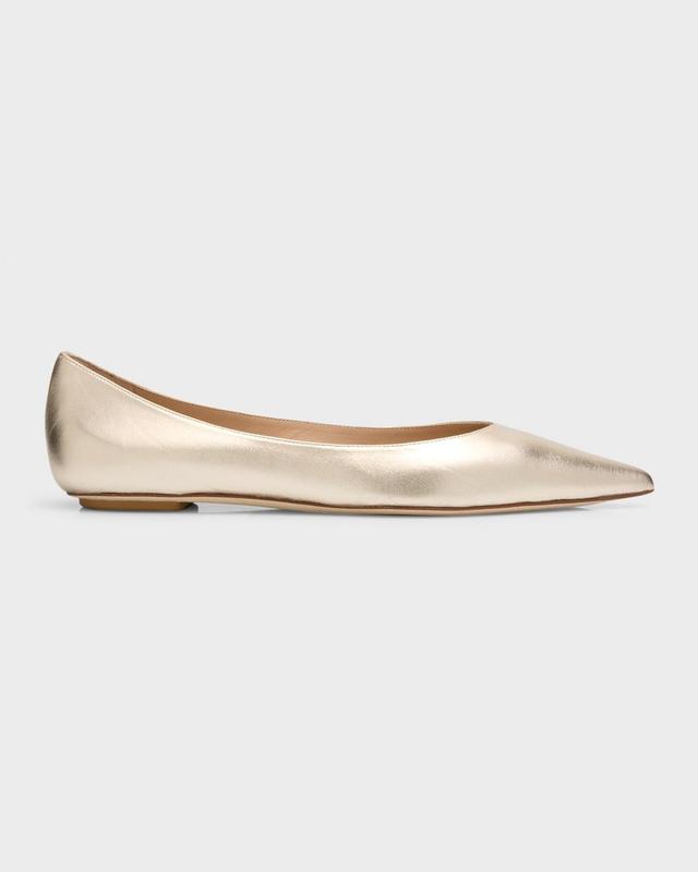 Emilia Metallic Point-Toe Ballerina Flats Product Image