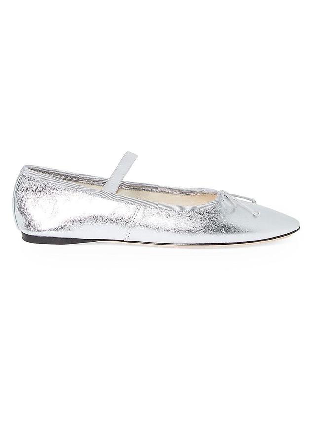 Womens Leonie Metallic Leather Ballet Flats Product Image