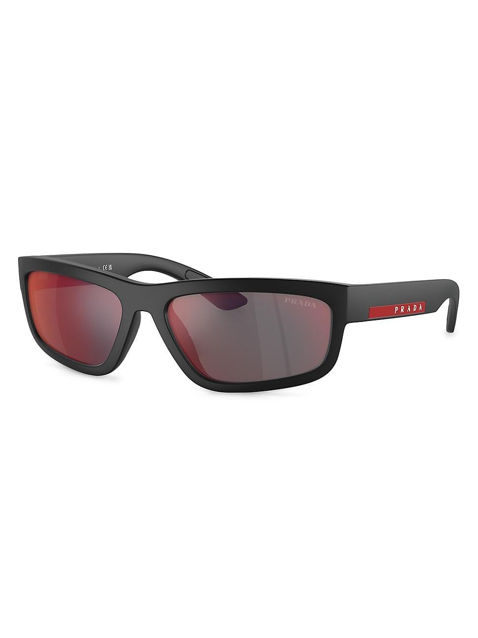 Mens Gancini Evolution Acetate Rectangle Sunglasses Product Image