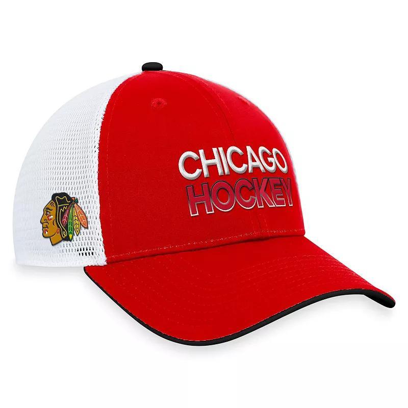 Mens Fanatics Branded Chicago Blackhawks Authentic Pro Rink Trucker Adjustable Hat Product Image