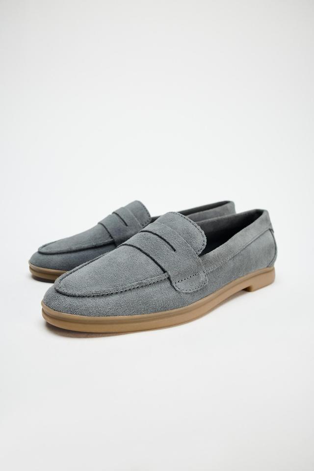 SUEDE PENNY LOAFERS Product Image