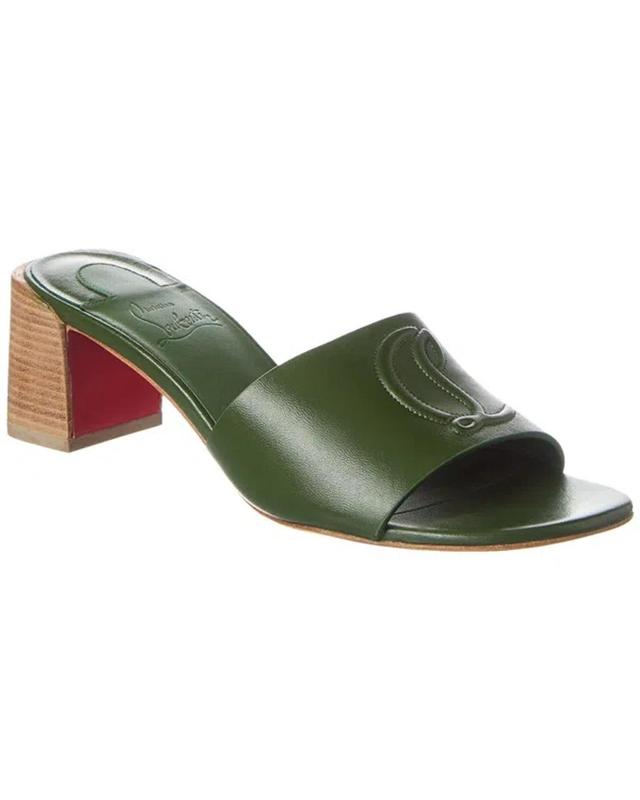 CHRISTIAN LOUBOUTIN So Cl 55 Leather Mule In Green Product Image