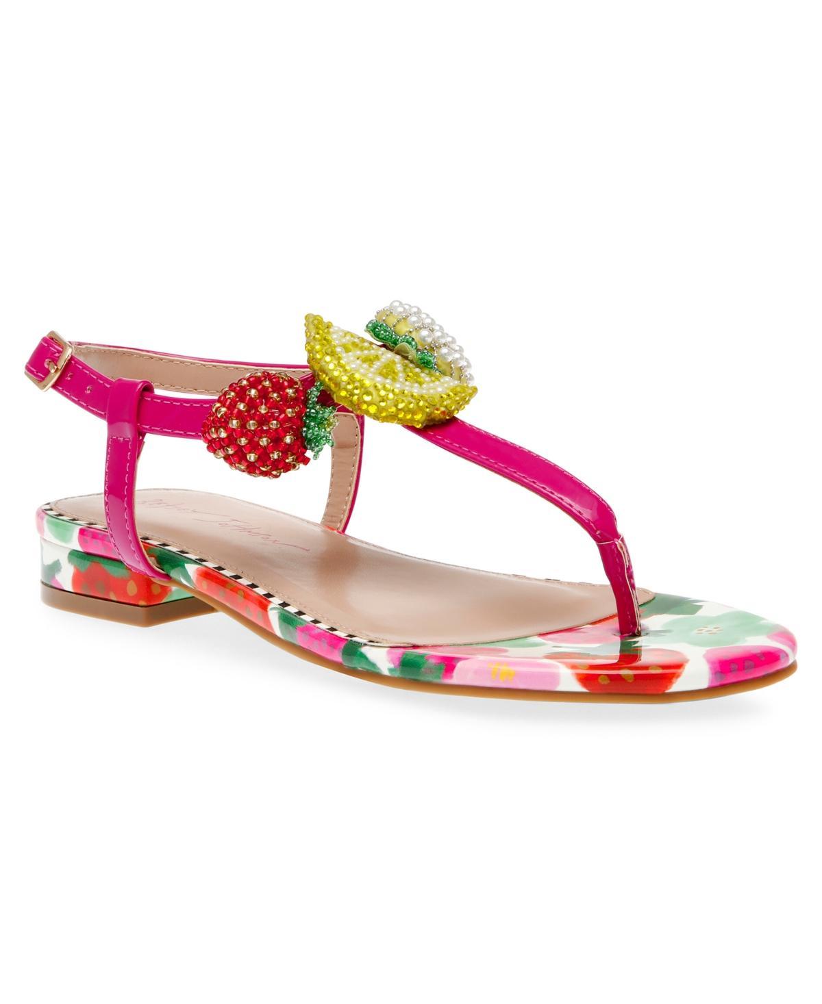 Betsey Johnson Womens Aniston Fruit Flat T-Strap Sandals Product Image