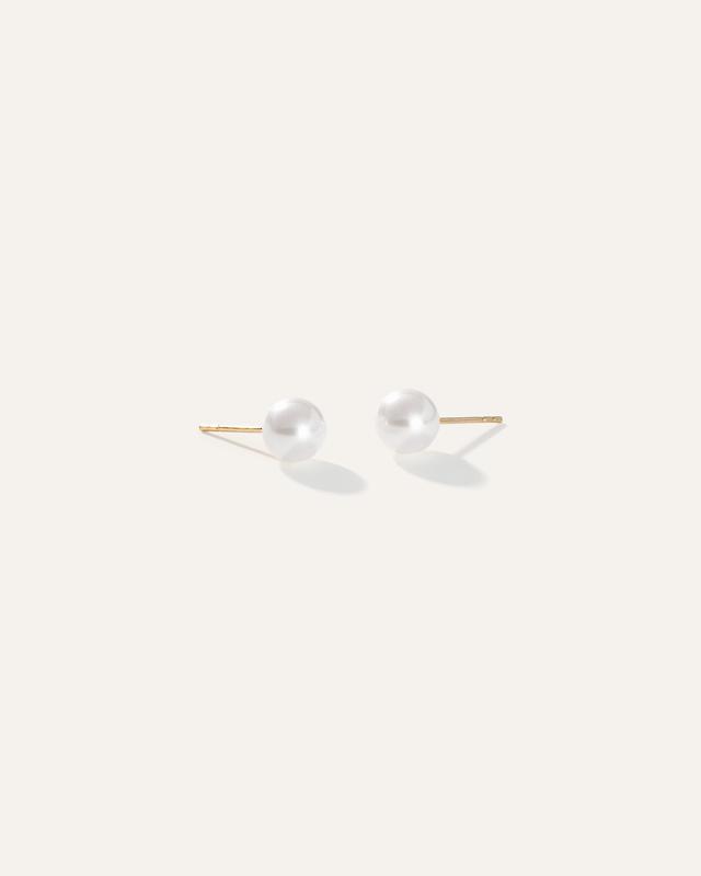 14K Gold Freshwater Cultured Pearl Studs Product Image