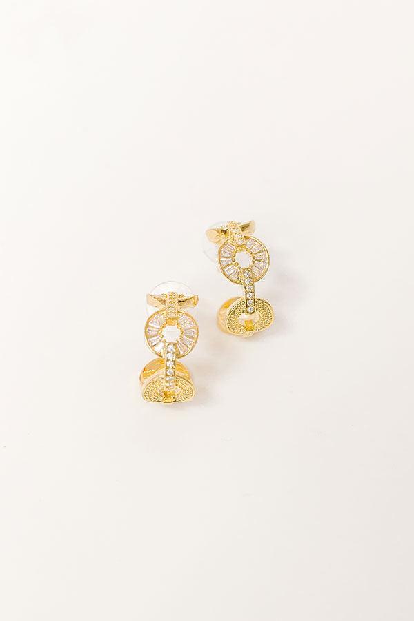 Cosmos and City Lights Hoop Earrings in Gold Product Image