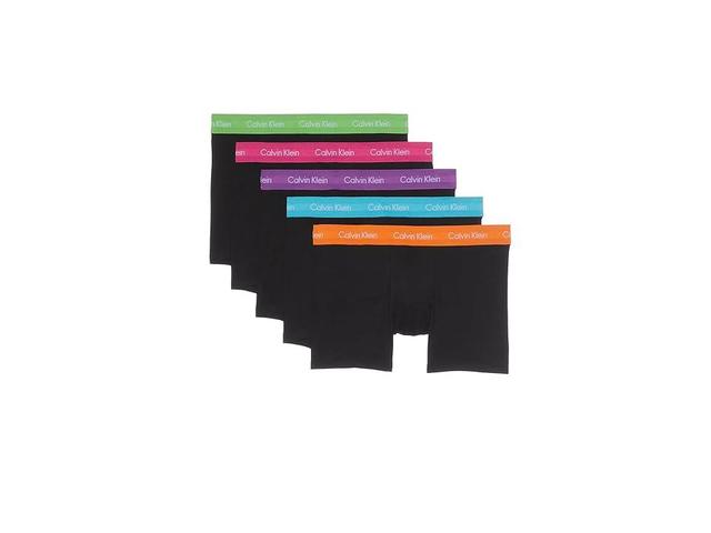 Calvin Klein Underwear Pride Cotton Stretch 5-Pack Boxer Brief (Black Bodies W Green Flash/Fuscia Fedora/Dahlia/Blue Atoll/Vibra) Men's Underwear Product Image