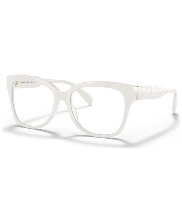 Michael Kors Womens Palawan Square Eyeglasses, MK409154-o - Optic White Product Image