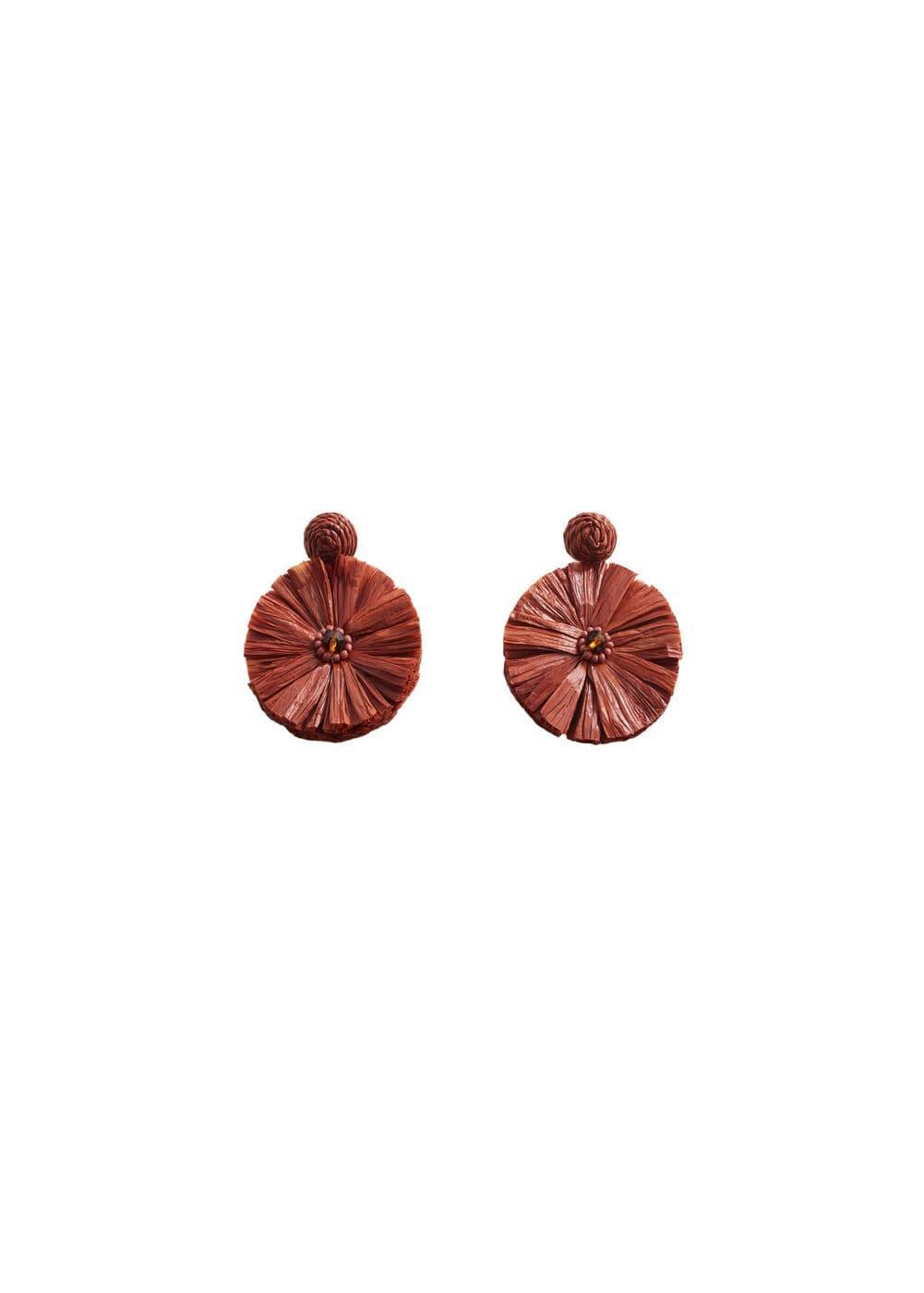 MANGO - Raffia earrings - One size - Women Product Image