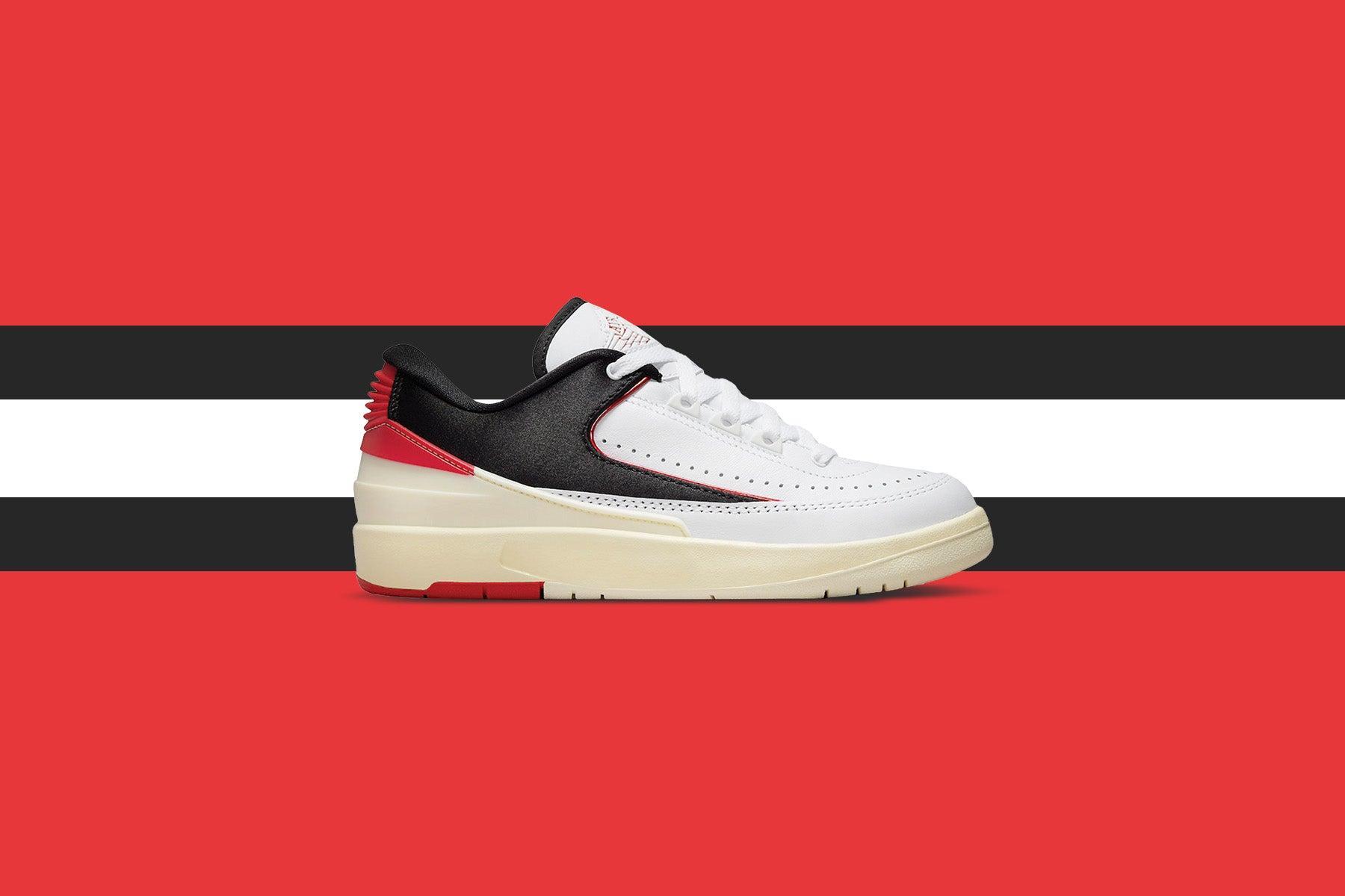 Women's Air Jordan 2 Retro Low - White/University Red/Coconut Milk Female Product Image