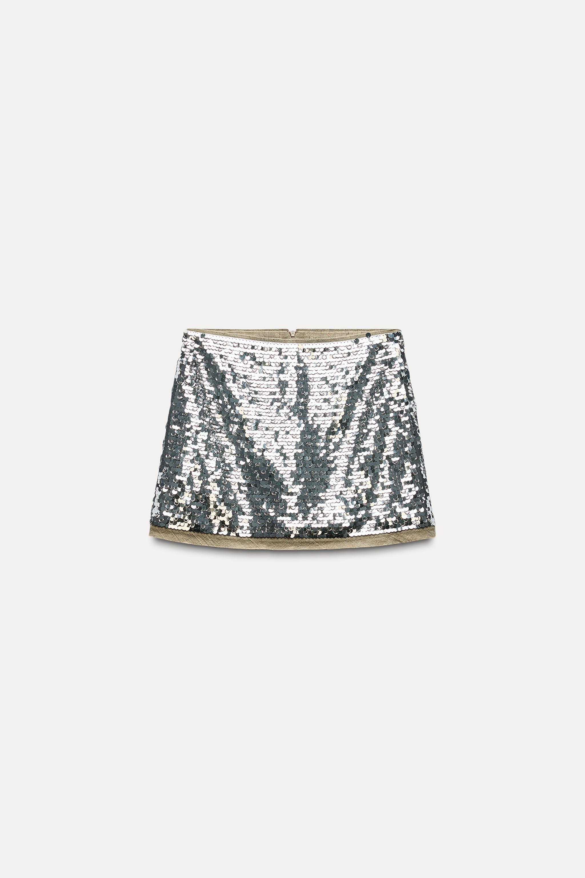 SEQUIN MINI SKIRT ZW COLLECTION Product Image