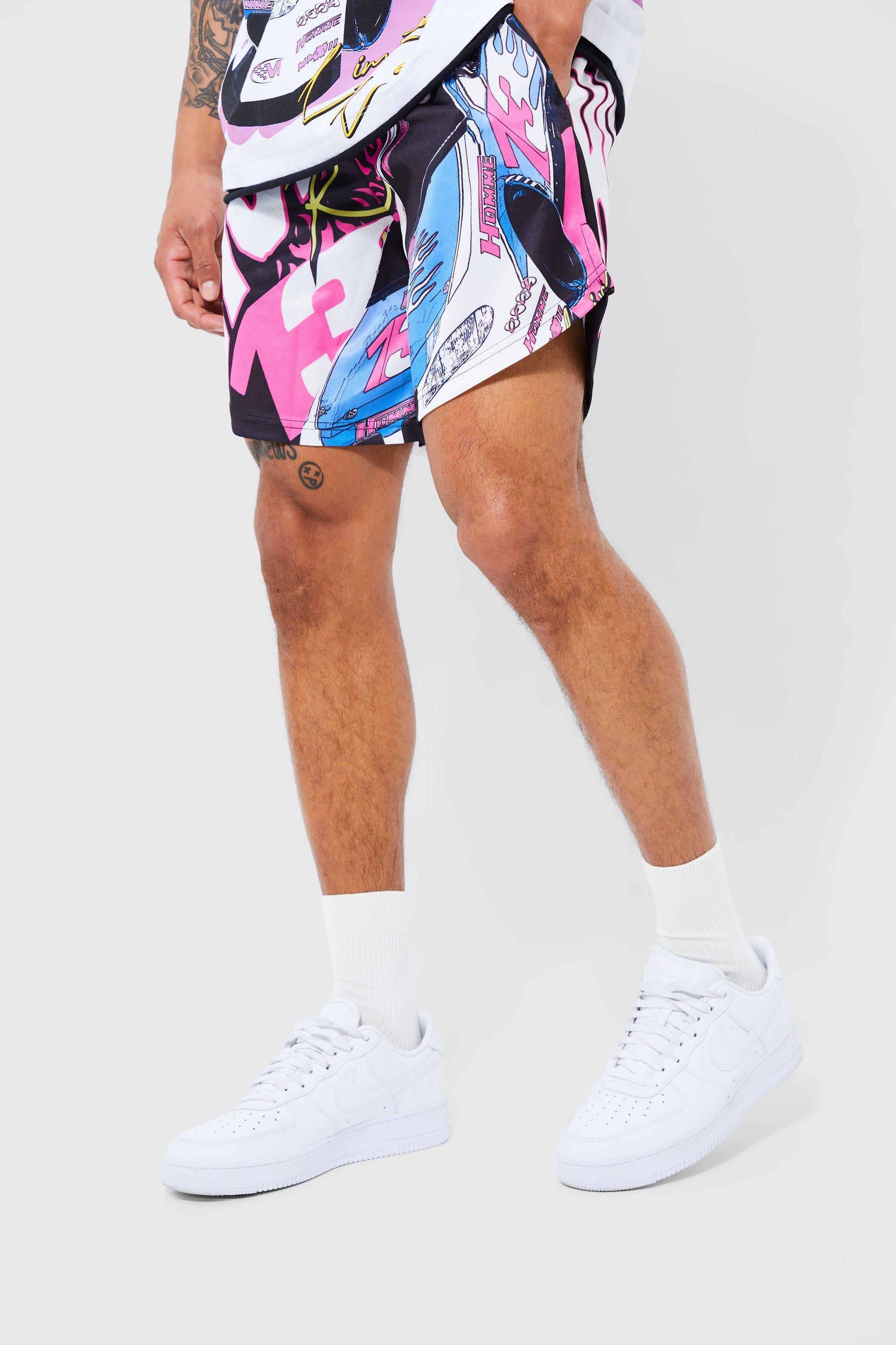 Loose Fit Short Length Graphic Short | boohooMAN USA Product Image