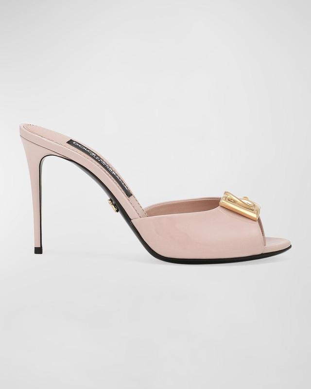 Dolce & Gabbana DG Logo Patent Slide Sandal Product Image