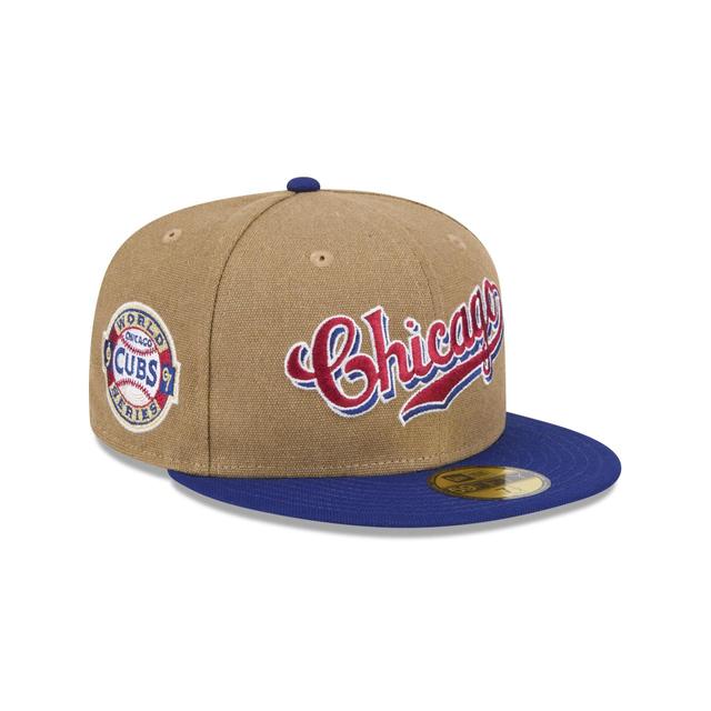 Chicago Cubs Canvas Crown 59FIFTY Fitted Hat Male Product Image