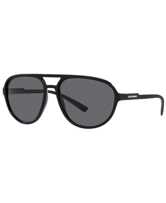 Mens Round Polarized Double-Bridge Logo Sunglasses Product Image