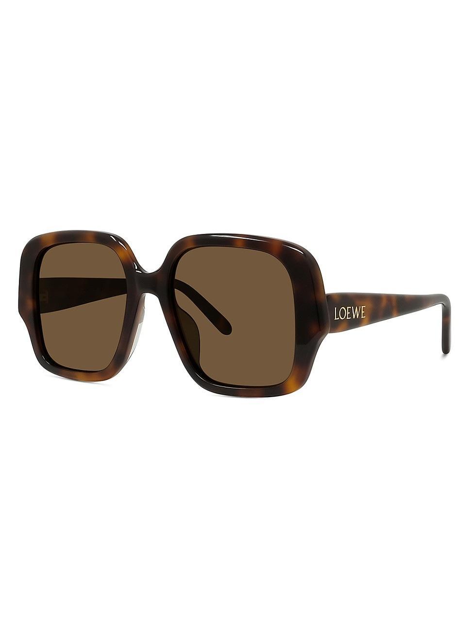 Womens Havana 54MM Square Sunglasses Product Image