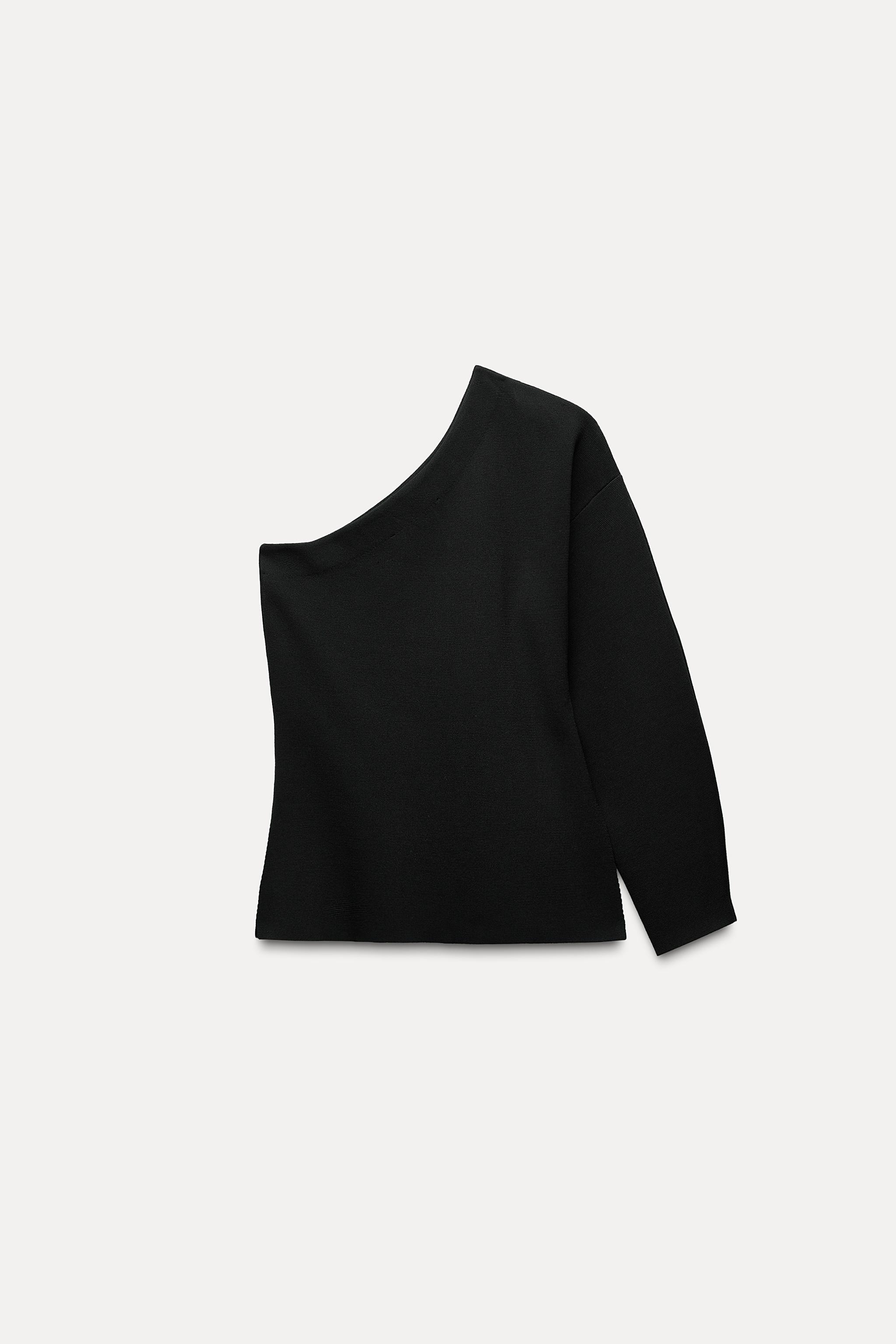 ASYMMETRIC KNIT TOP Product Image