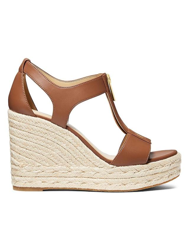 Womens Berkley 100MM Leather Espadrille Wedge Sandals Product Image