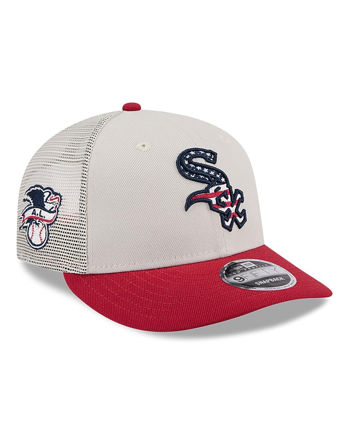 New Era Mens Red Chicago White Sox 2024 Fourth of July Trucker Low Profile 9FIFTY Snapback Hat Product Image