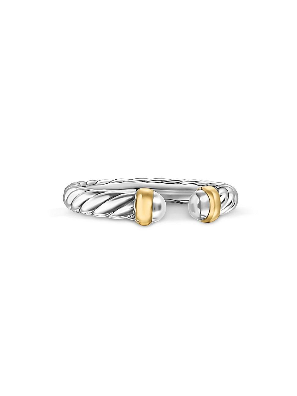 Womens Petite Cable Ring in Sterling Silver Product Image