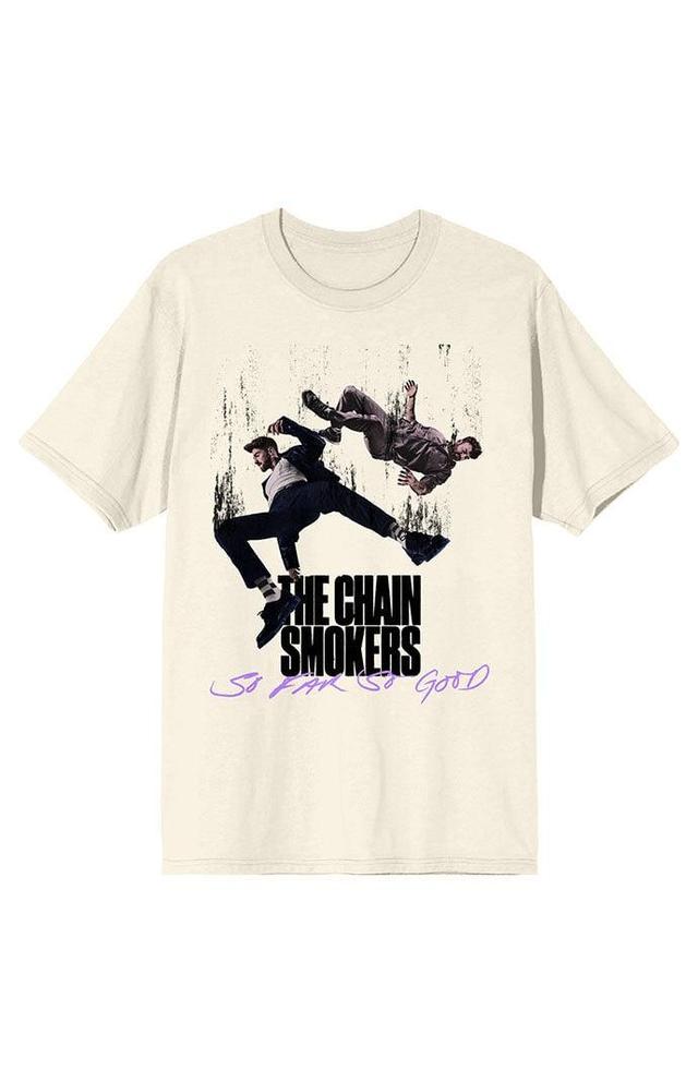 Mens The Chainsmokers Falling Tee Beig/Green Product Image