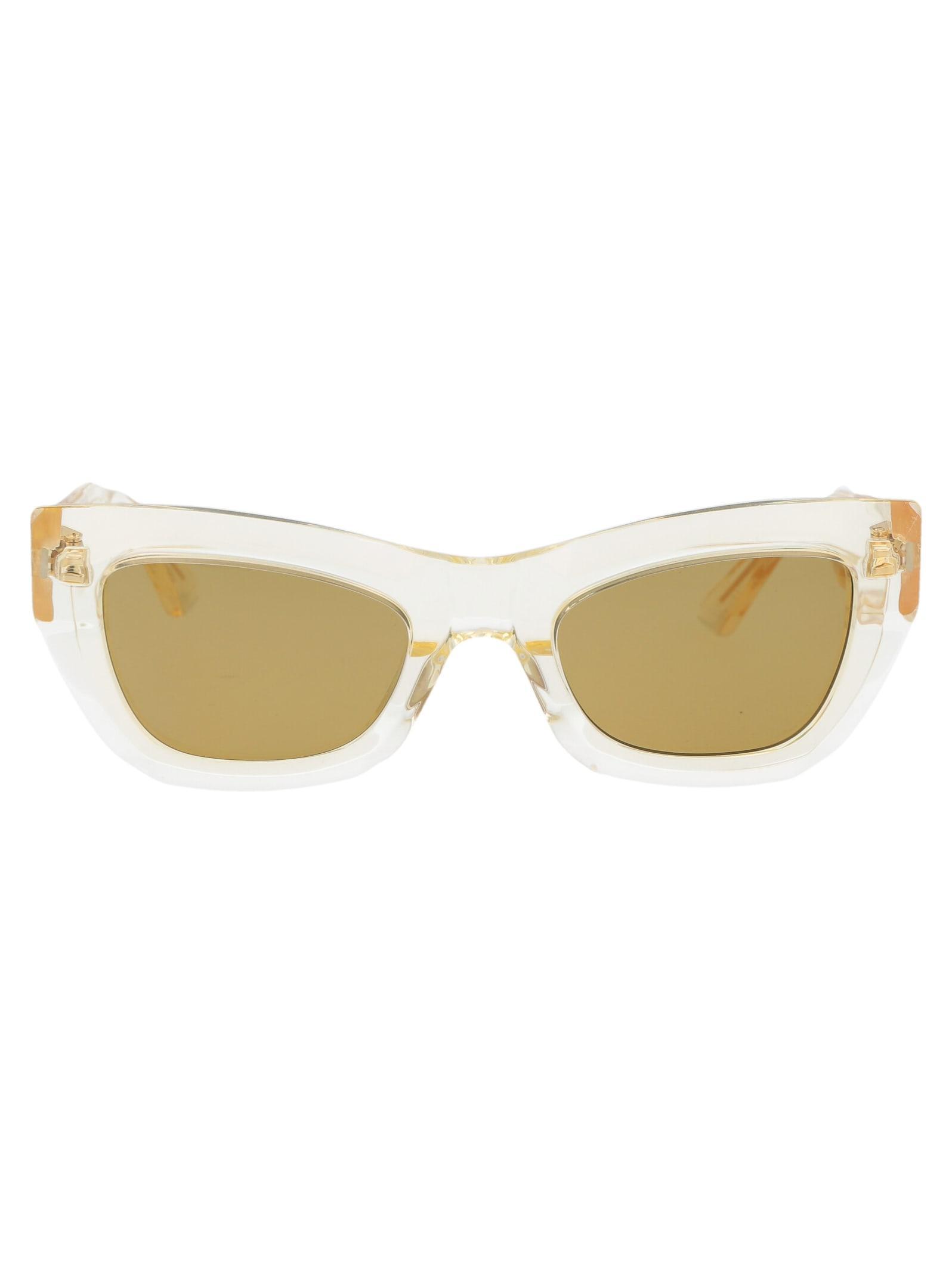 BOTTEGA VENETA Bv1251s Sunglasses In 004 Yellow Yellow Brown Product Image