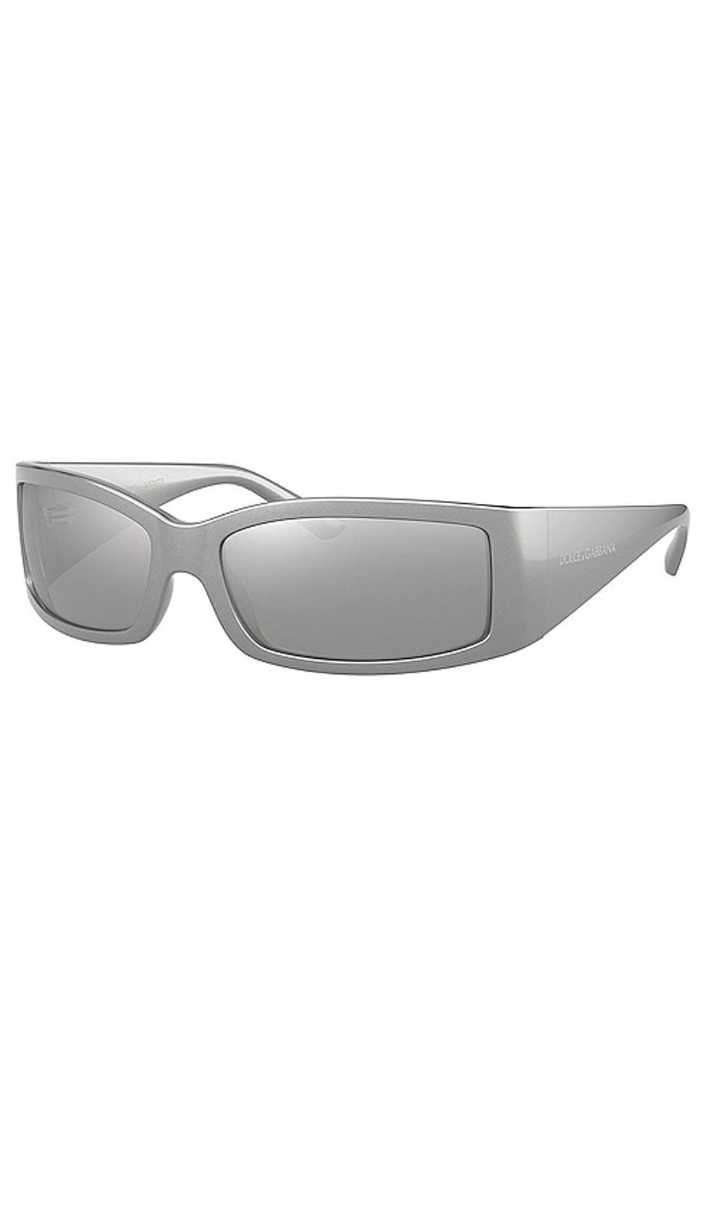 Racer Sunglasses In Metallic Grey Product Image