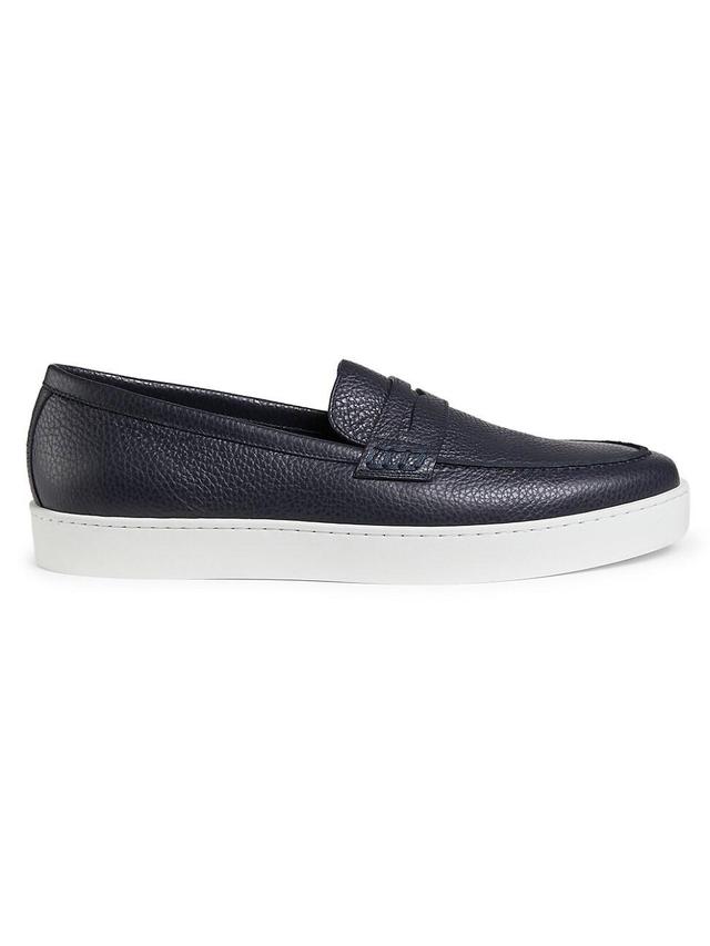 Mens Ellis Grained Leather Loafers Product Image