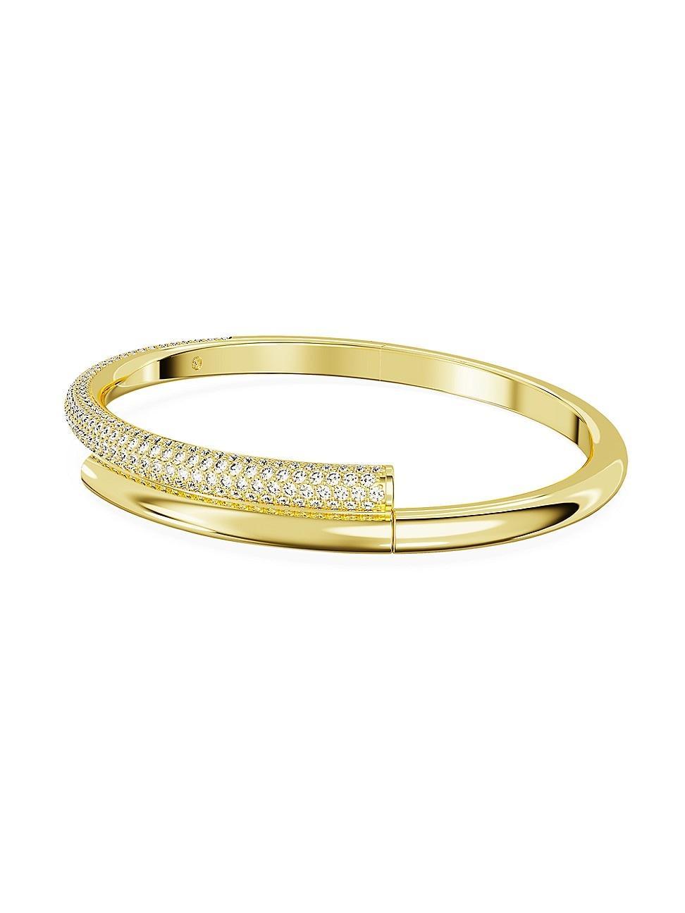 Womens Dextera Goldtone & Crystal Pav Bangle Product Image