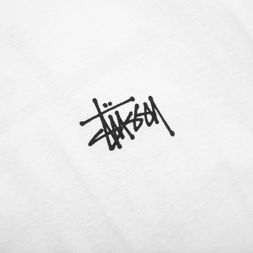 Basic Stussy L/S Tee - White Male Product Image