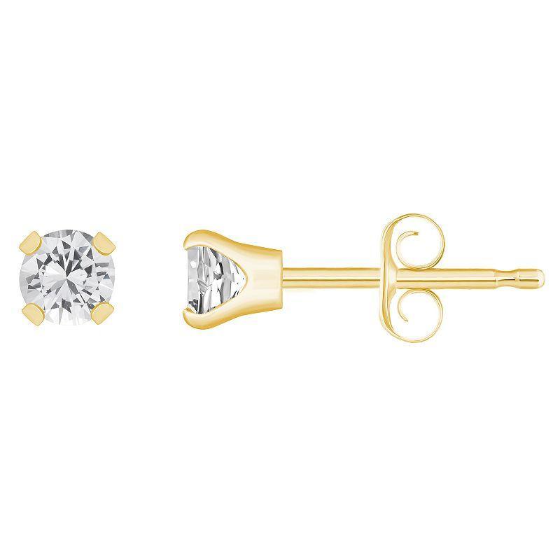 14k Gold Birthstone Stud Earrings, Womens, April Product Image