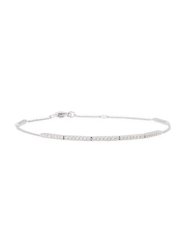 Womens 14K White Gold & 0.23 TCW Diamond Bracelet Product Image