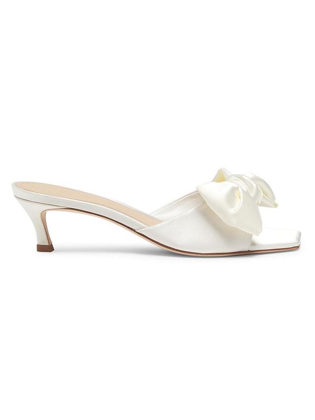 Womens Satin Bow Mules Product Image