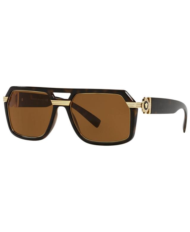 Prada Mens PR 22YS Tortoise 56mm Pilot Sunglasses Product Image