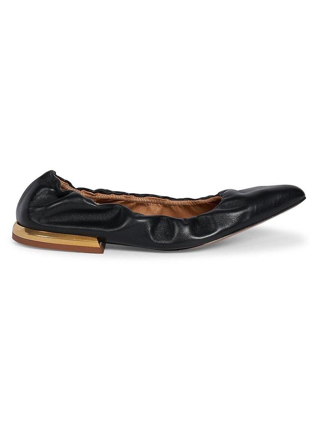 Womens Leather Ballet Flats Product Image