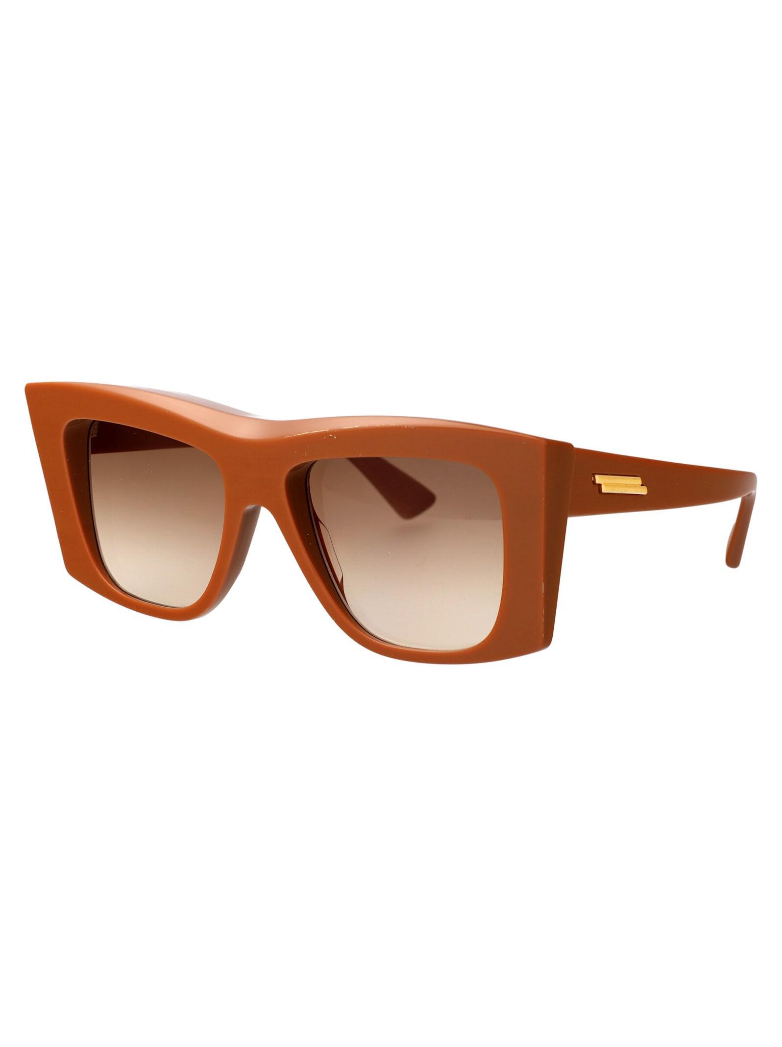 BOTTEGA VENETA Sunglasses In 003 Brown Brown Brown Product Image