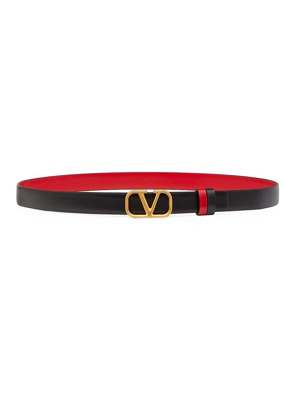 Womens Reversible Vlogo Signature Belt In Glossy Calfskin 20 MM Product Image