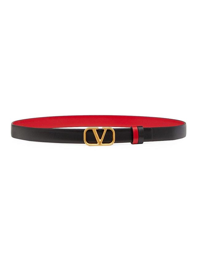 Womens Reversible Vlogo Signature Belt In Glossy Calfskin 20 MM Product Image