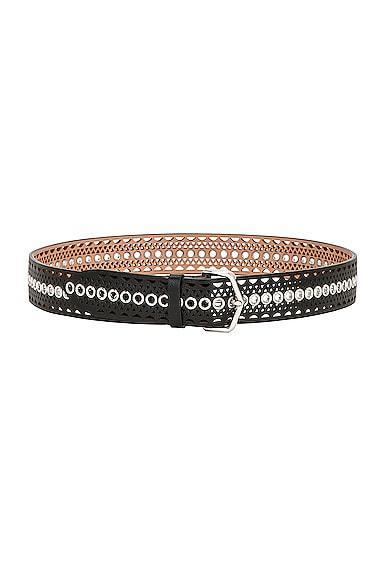 ALAÏA Vienne Leather Belt Black. (also in 70). Product Image