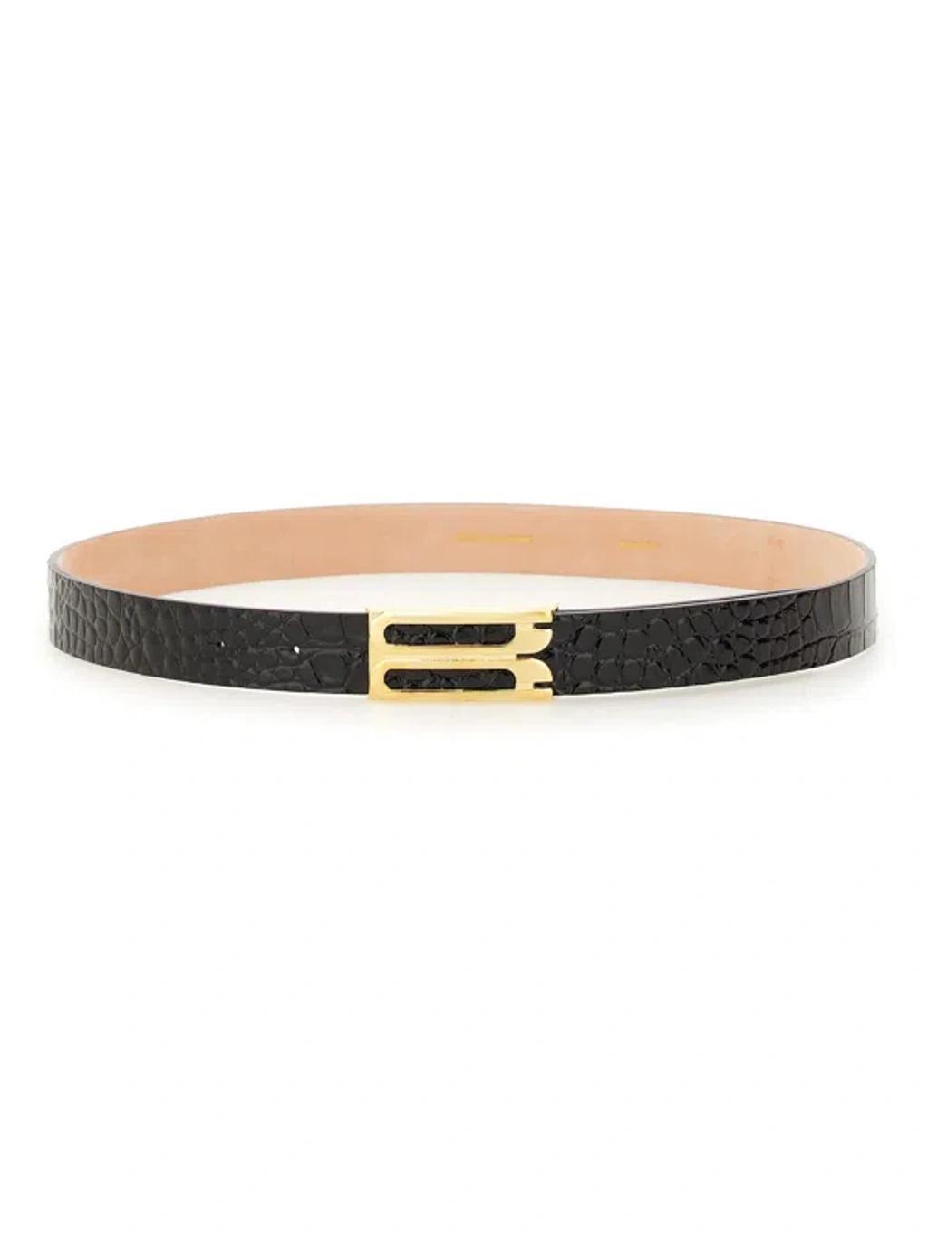 Belt With Logo In Black Product Image