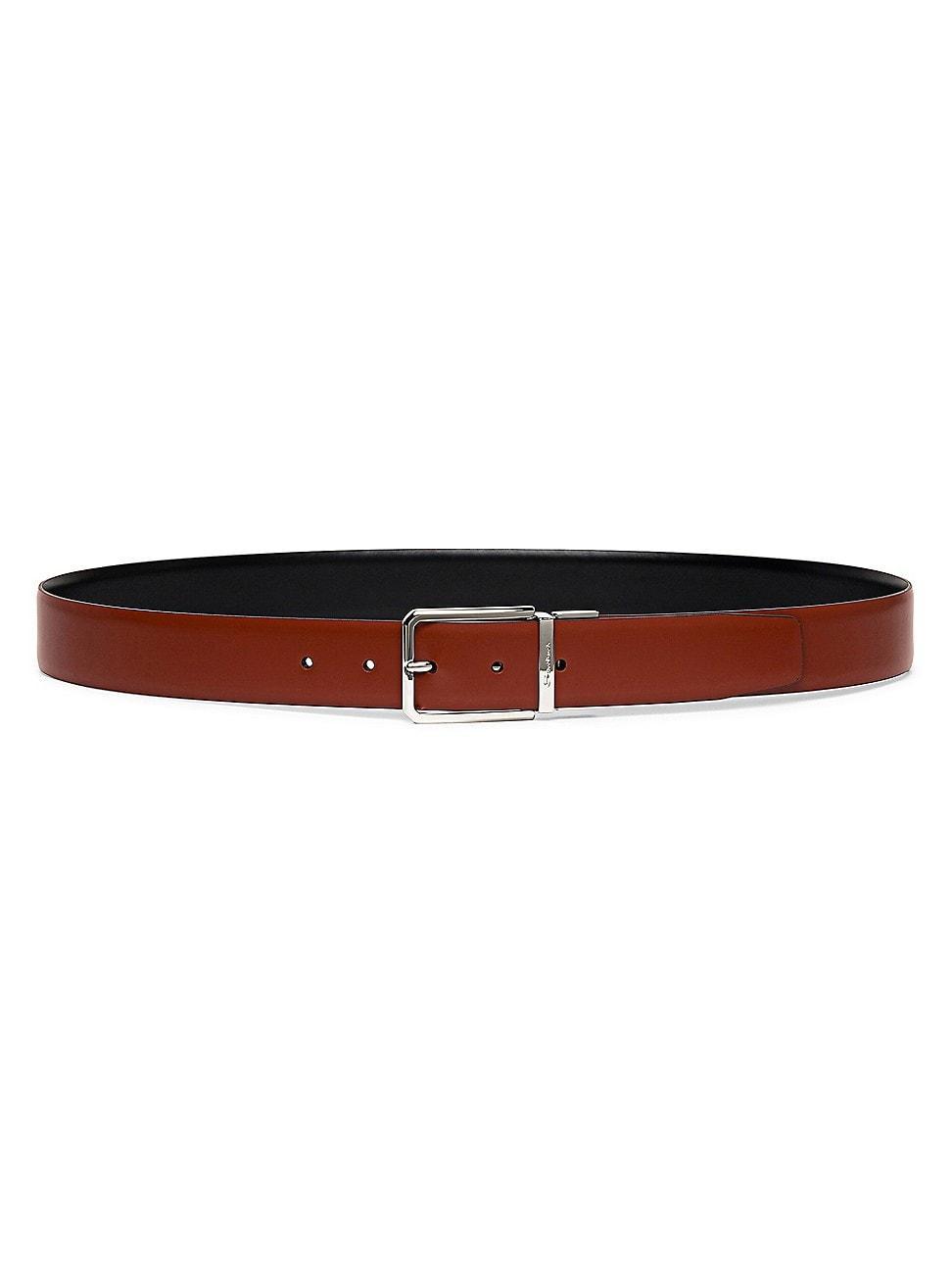 Mens Reversible Leather Dress Belt Product Image