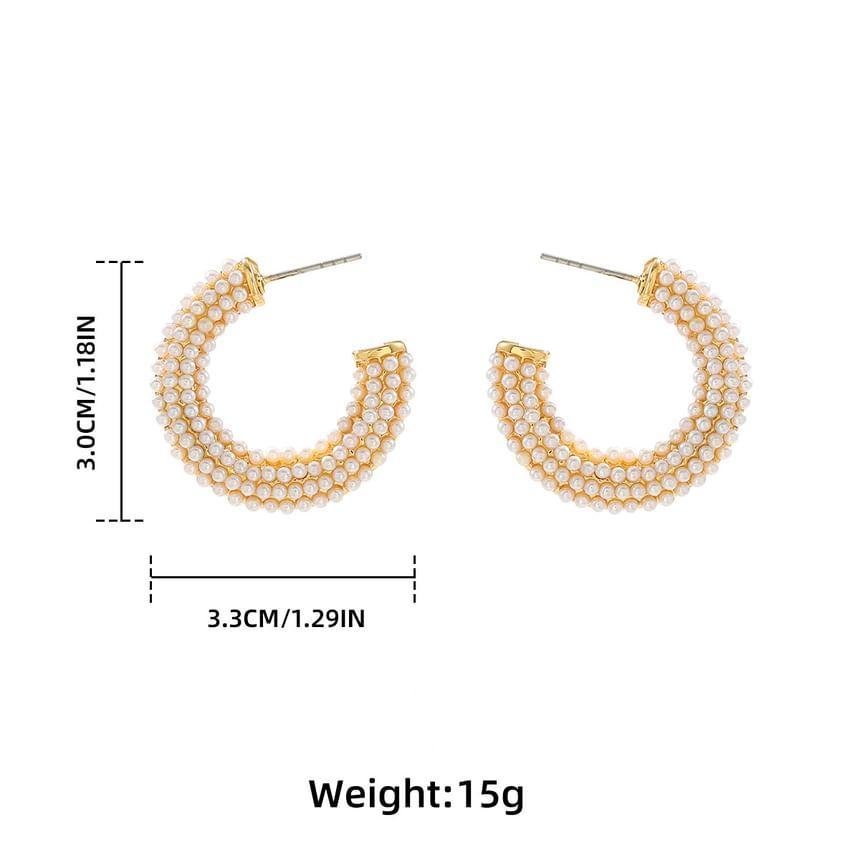 Rhinestone Hoop Earring Product Image