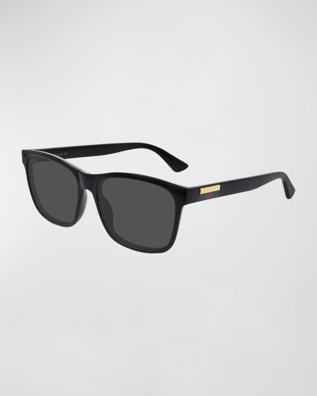 Mens Gucci Lines GG0746S 57MM Squared Sunglasses Product Image