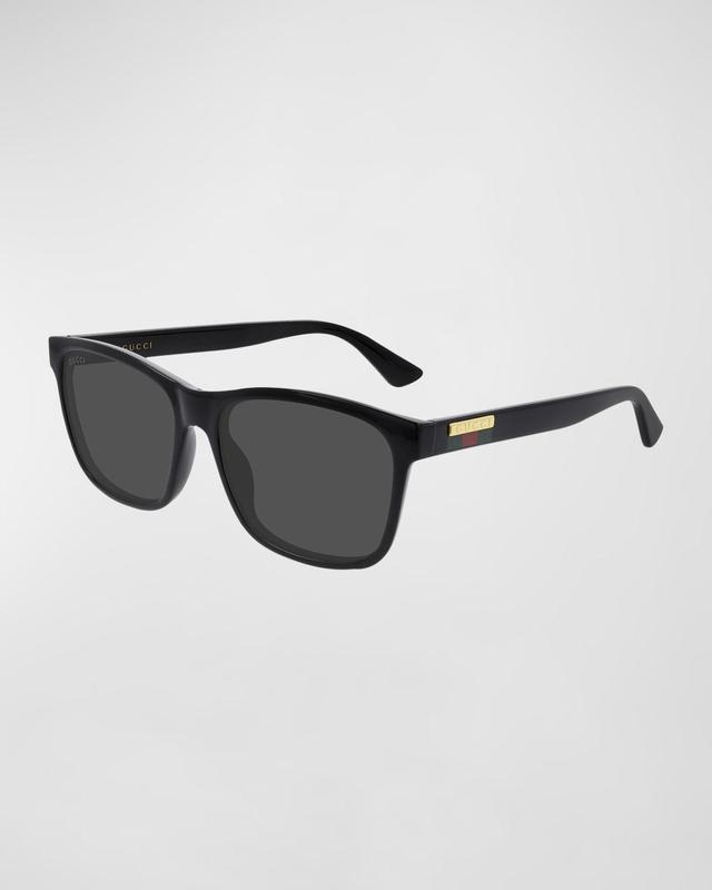 Mens Gucci Lines GG0746S 57MM Squared Sunglasses Product Image