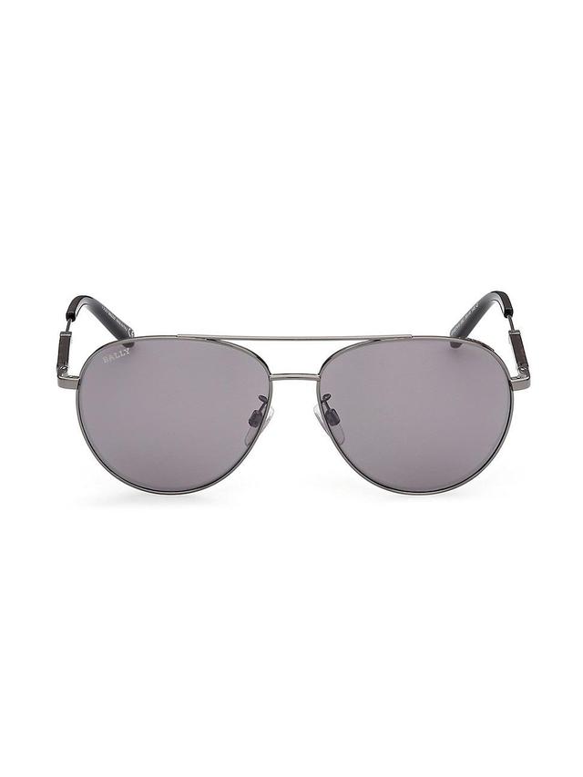 Mens 59MM PIlot Sunglasses - Grey - Grey Product Image