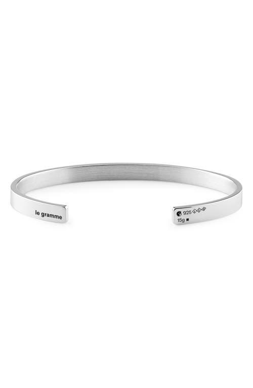 Mens Unisex 15G Polished Sterling Silver Ribbon Bracelet Product Image