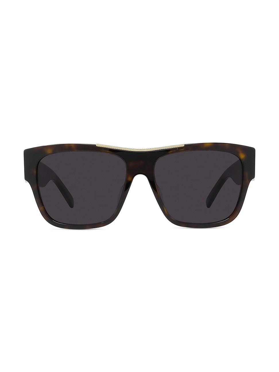 Mens Square Havana Logo Sunglasses Product Image