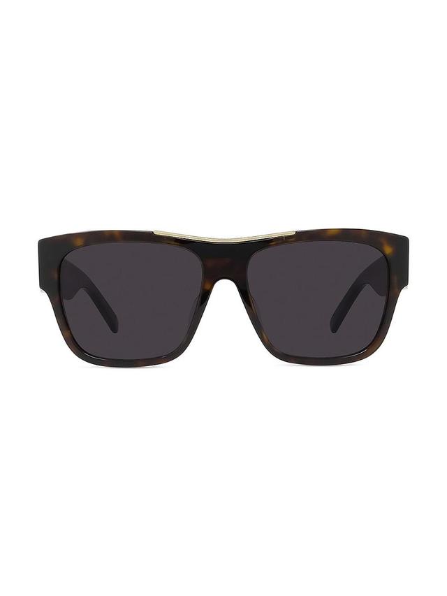 Mens Square Havana Logo Sunglasses Product Image