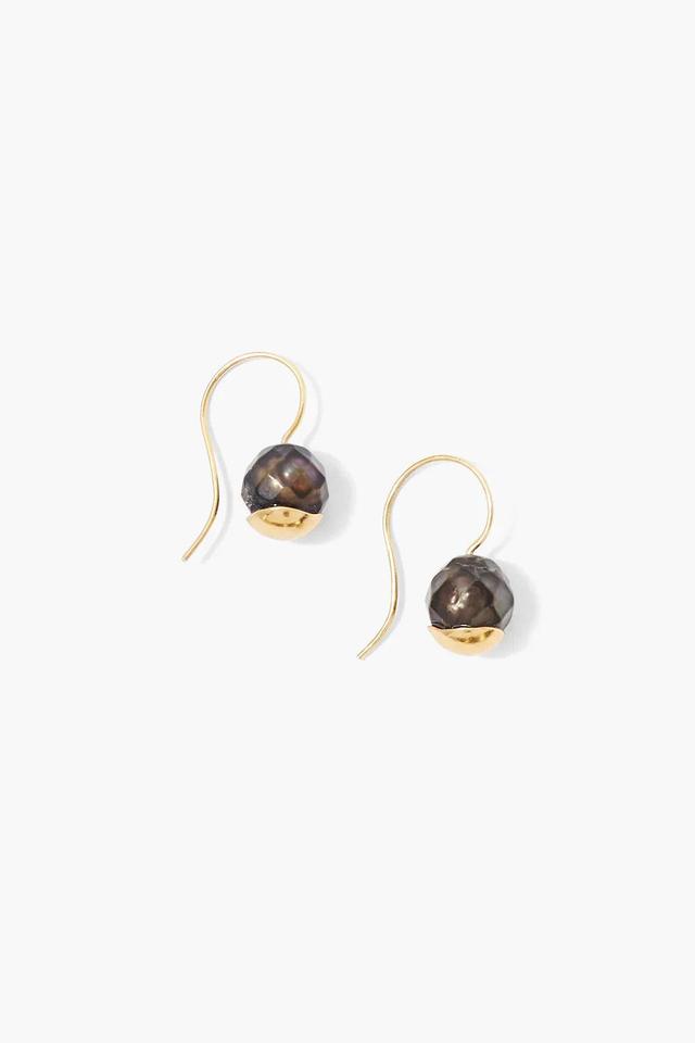 Chan Luu Gold Dipped Earrings in Peacock Pearl Product Image